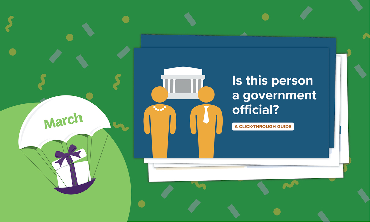 [Blog header] 'Is this person a government official?' Click-through Guide [March 2021 Gift]