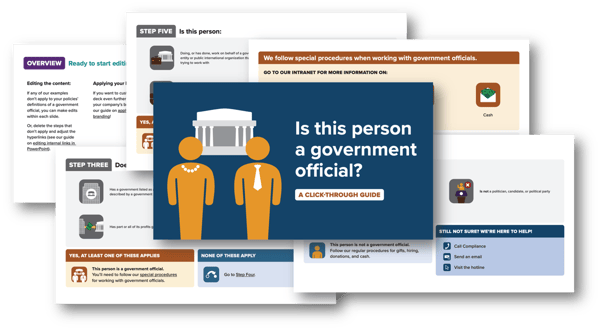 Collage of 'Is this person a government official?' Click-through Guide