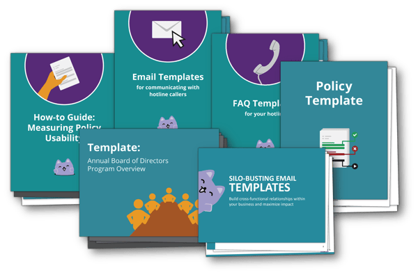 Collage of templates and guidance available in Compliance Design Club