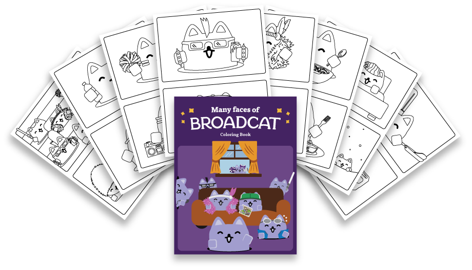 Freebie Download Page - Broadcat Coloring Book