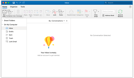 Embedding an email in outlook