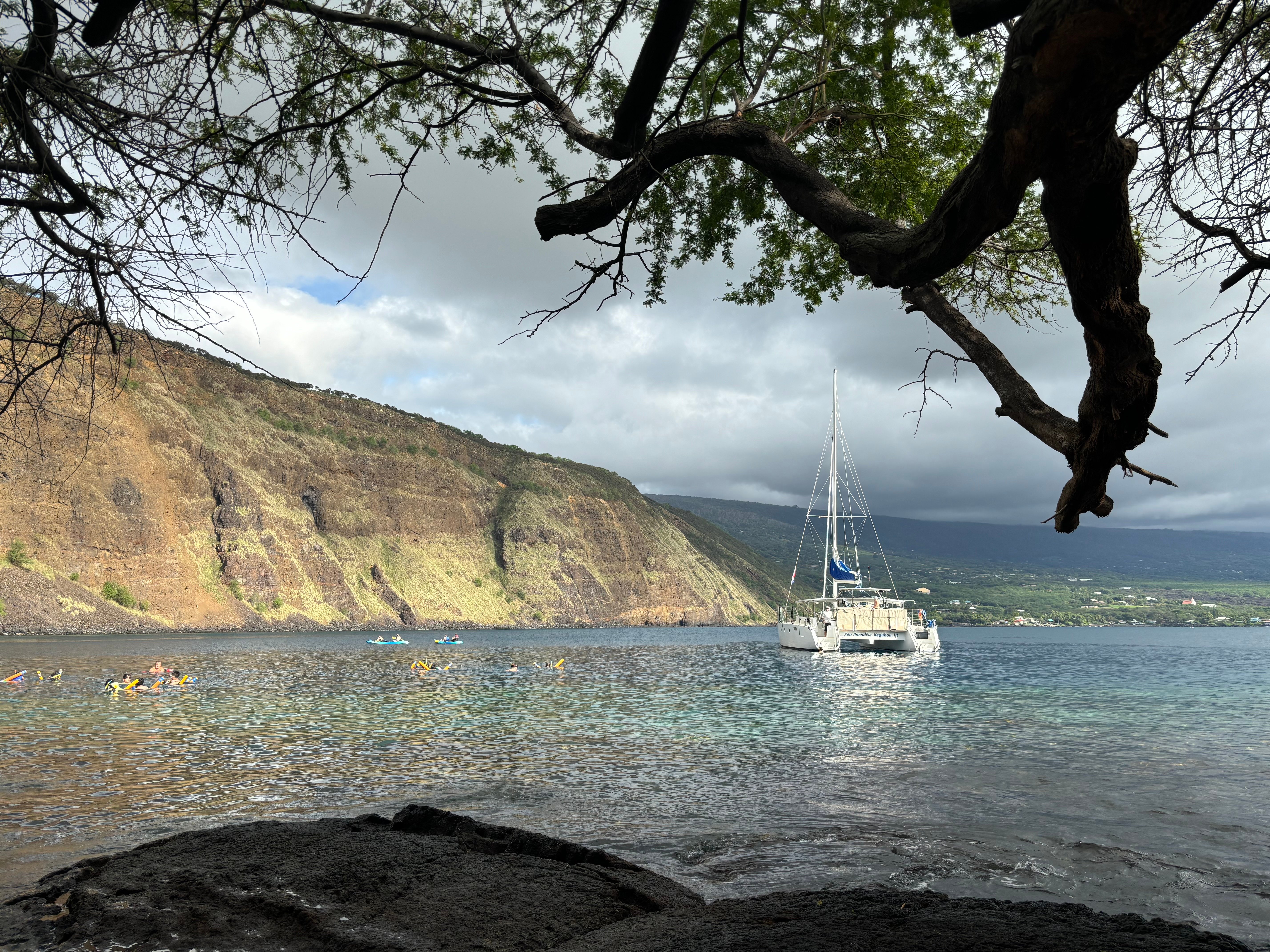 View of the water from Captain Cook Monument.