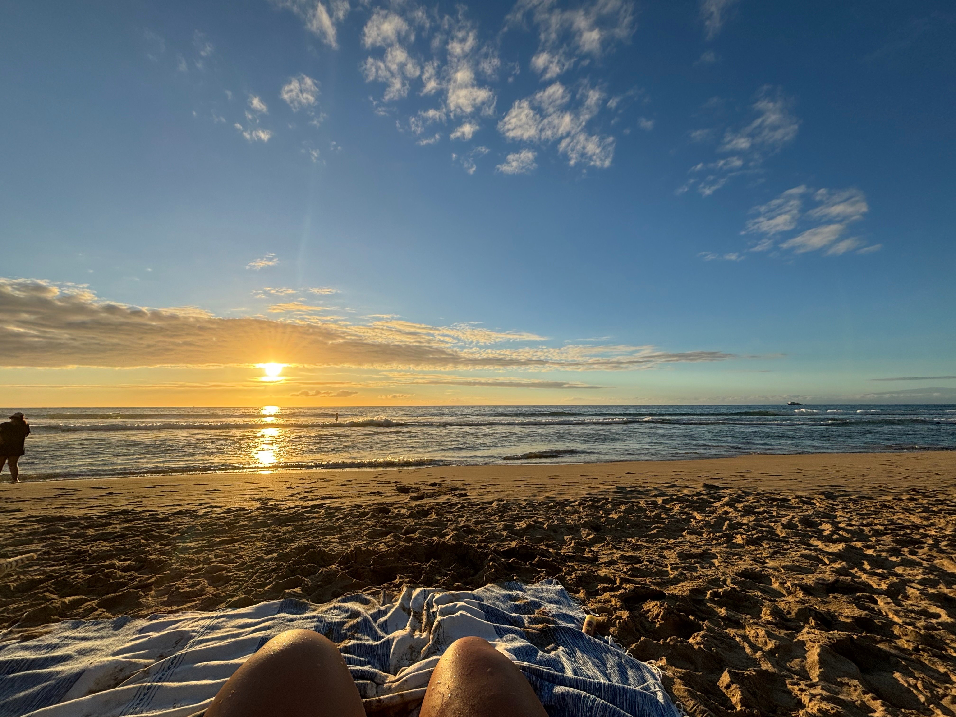 Sunset on the beach.