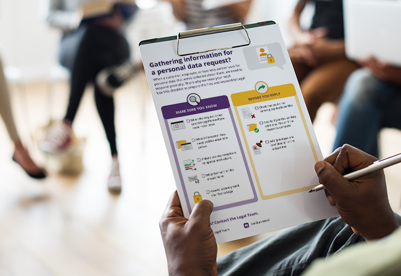 Gathering information for a personal data request Gathering information for a personal data request