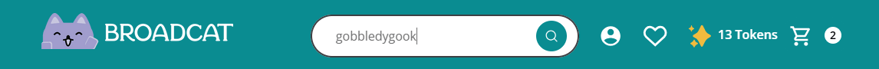 Design Club search bar with "gobbledlygook" as the search term