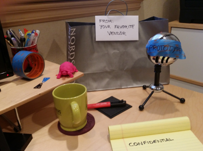 Photo of images on a desk