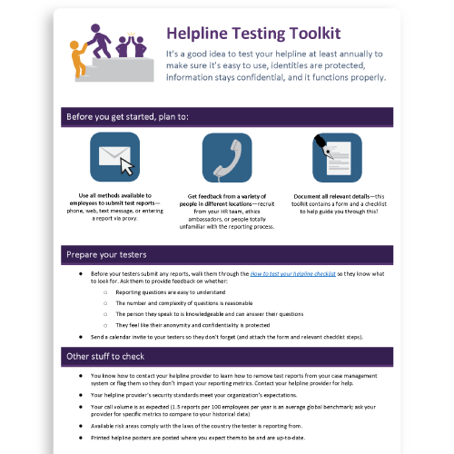 Freebies Hub - Helpline testing toolkit