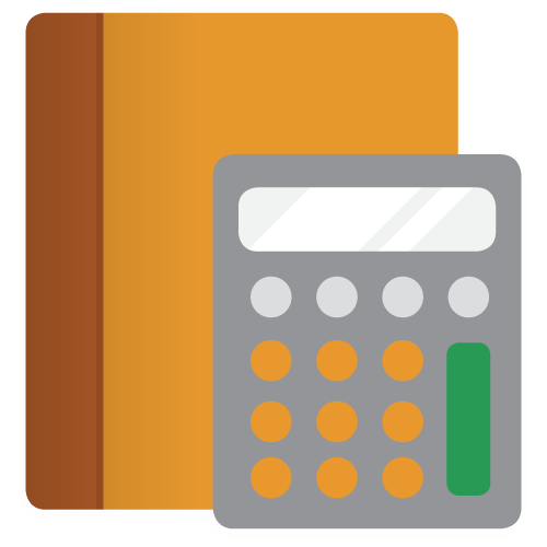 A calculator overlaying a notebook.